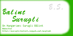 balint surugli business card